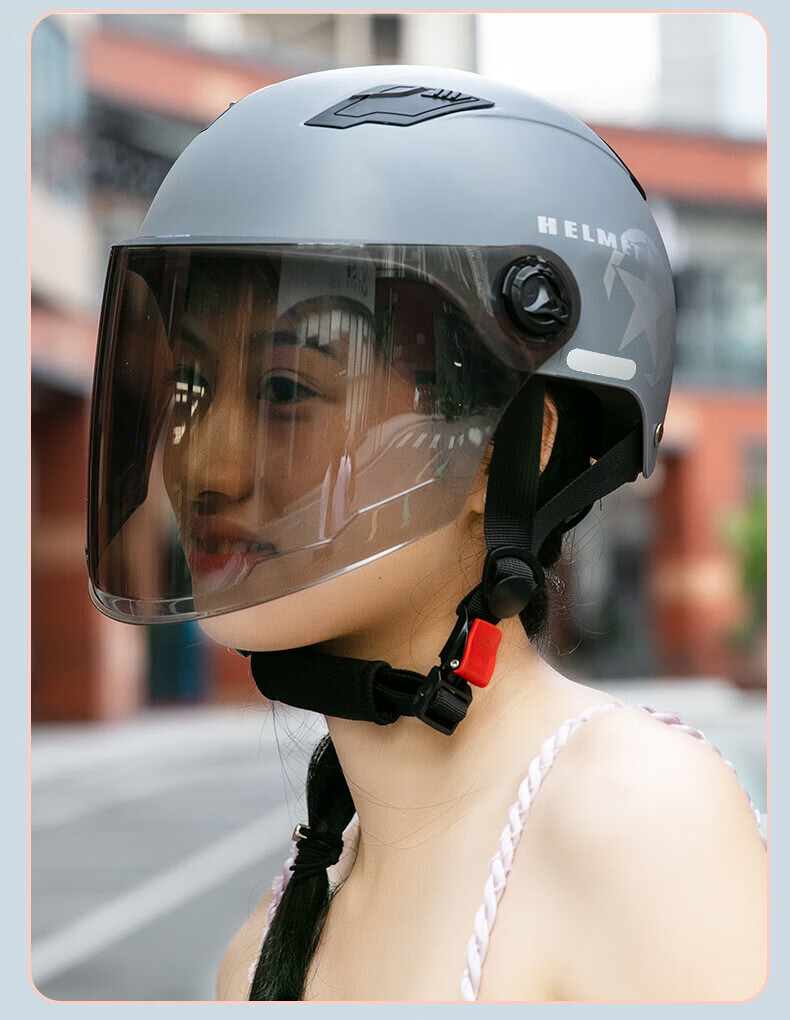 Adandyish Motorcycle Helmet 3C Certified New National Standard A Electric Bike Helmet Unisex Summer Sun Protection Safety Cap Four Seasons Lightweight Half Helmet 805 Matte Black 35