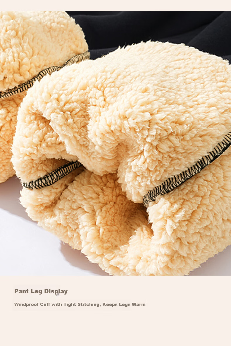 Baleno Ultra Thick Warm Sherpa Fleece Pants for Women, Fleece-Lined, Thickened Winter 2025 New Autumn and Winter Casual Versatile Cotton Pants 12