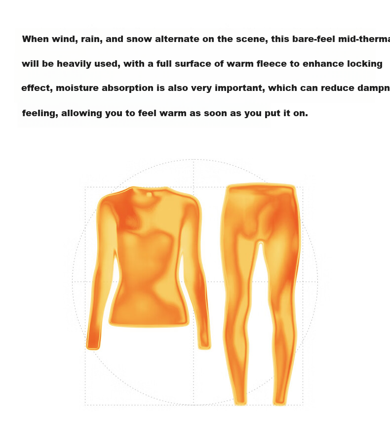 Bananain Repi502++ Unisex Thermal Underwear Set 7A Antibacterial Thickened Autumn Winter Base Layer Shirt and Pants 2
