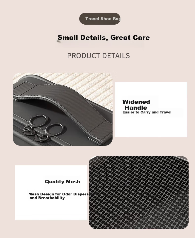 40,000 KM Shoe Storage Bag Portable Travel Luggage Shoe Pouch Dustproof Shoe Organizer 8