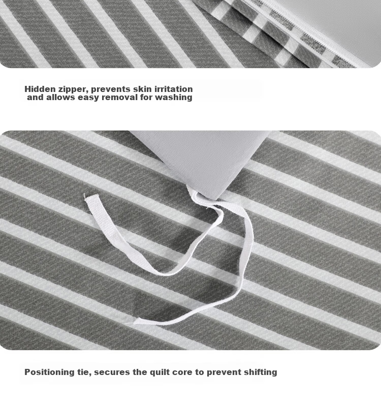 Mercury Home Textile 4-Piece Bedding Set 100% Cotton Washed Cotton Skin-Friendly Breathable Duvet Cover Pillowcase Bed Sheet for 1.8m Bed 13