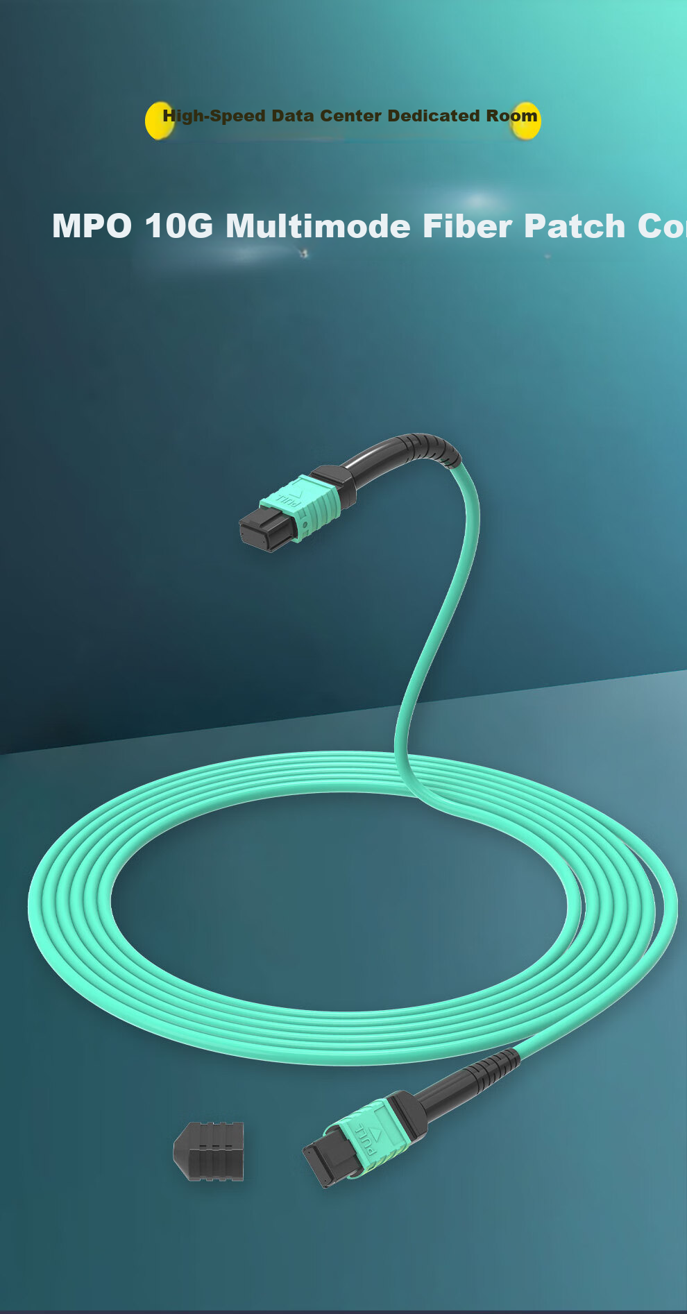 TIMON MPO Fiber Optic Patch Cord OM3 8-Core Multimode 10G Female B Polarity 40G 100G Optical Module MTP Trunk Fiber Cable 5m TM-8MPO-5M 1