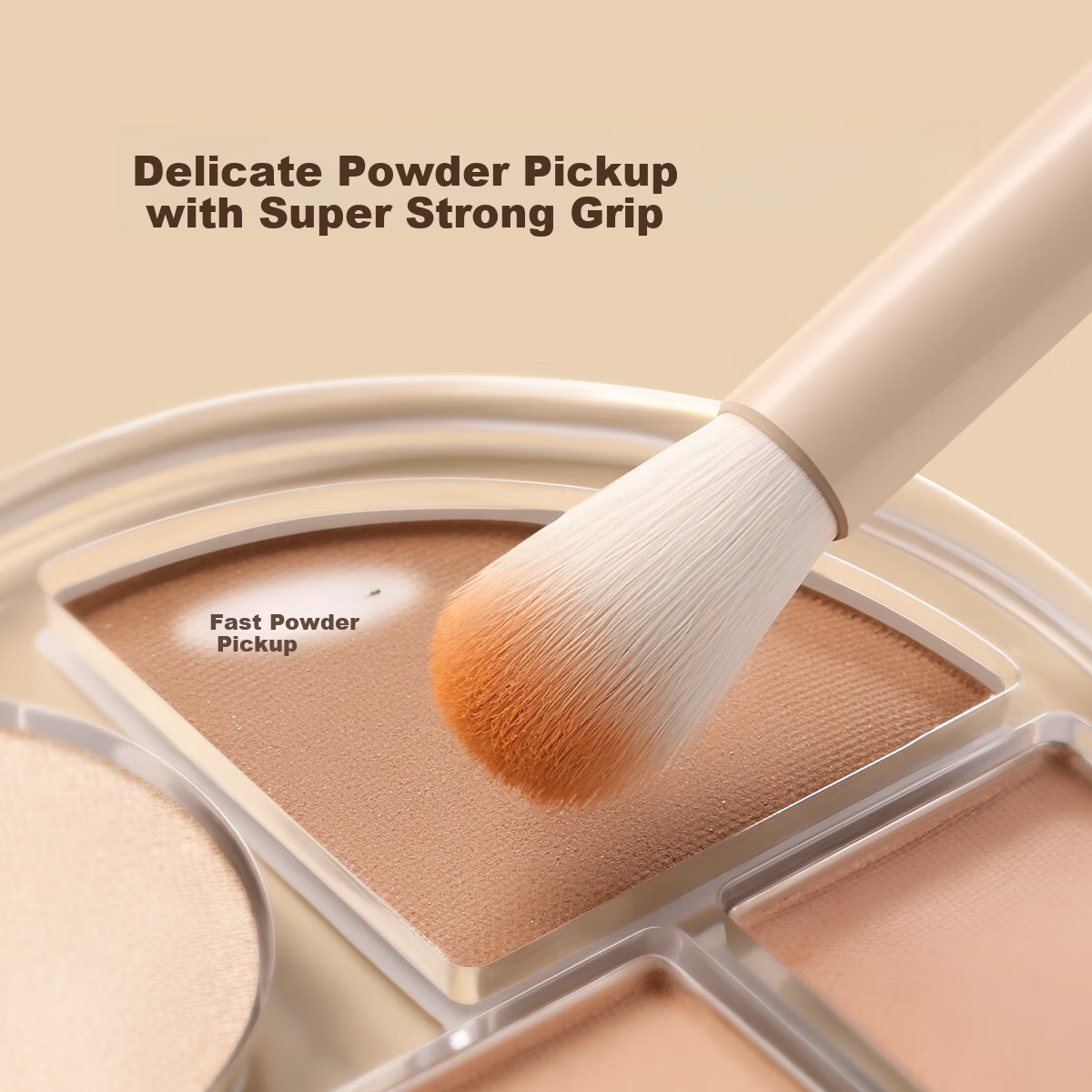 OEIEZ Dual-Ended Portable Soft Makeup Brush Set with Mirror – Eyeshadow and Concealer Brushes