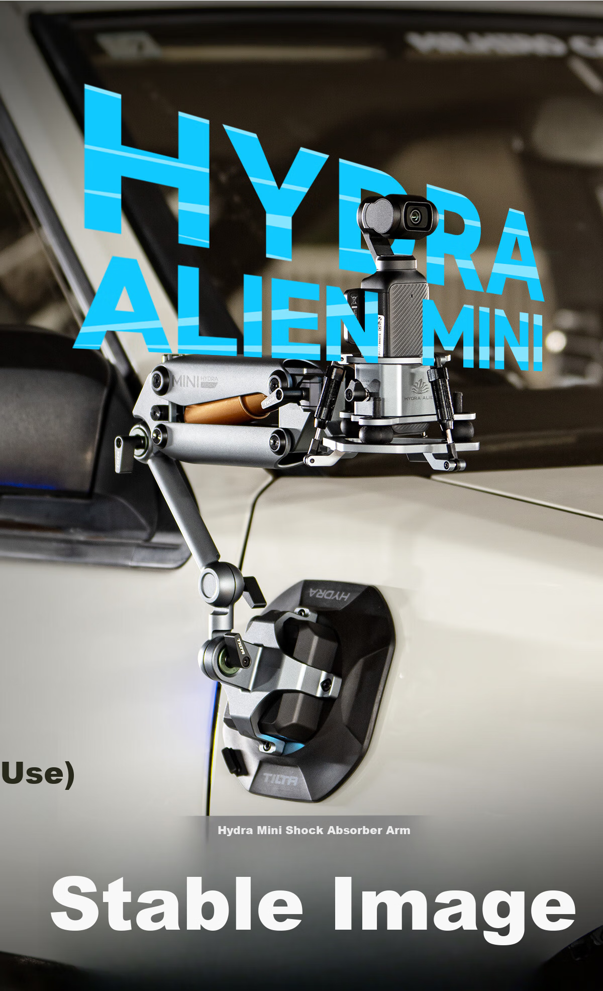 TILTA Iron Head Pocket 4/3 Mini Stabilizing Arm Shock Absorber System with Shock Head [Cycling + Vehicle Shooting] Master Kit - Desert Color 1
