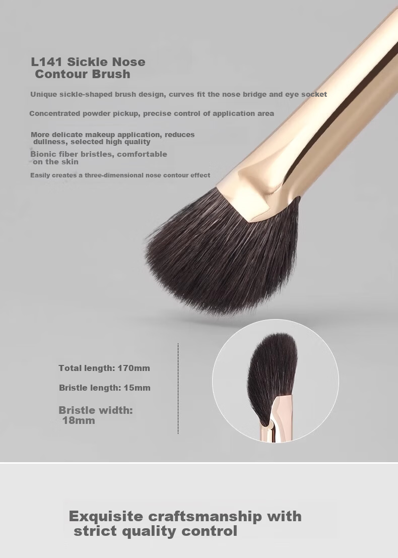 MSQ Golden Sickle Eyeliner Brush Eye Bag Brush Eyelid Brush Eyebrow Powder Brush Ultra-thin Brush Head 11