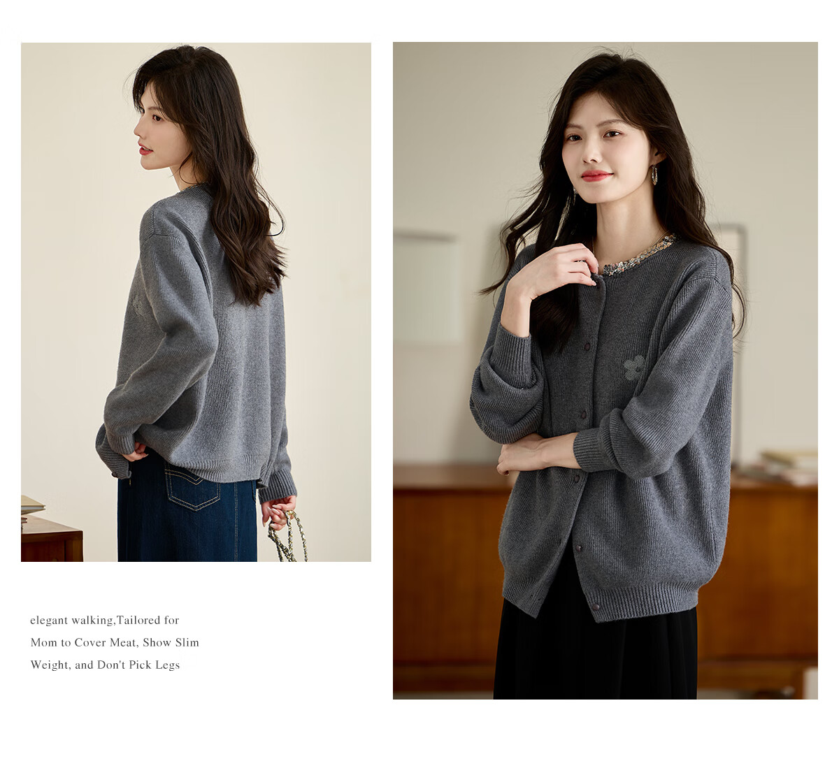 Taxiang Knitted Cardigan for Women, New Year Outfit, Red Sweater Coat with Sequins And Embroidery, Women's Cardigan Top T143Z3012 28