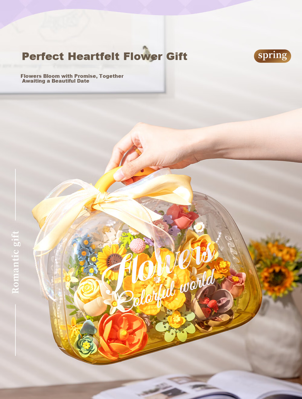Femibox Compatible LEGO Children's Building Blocks Toy Birthday Gift Floral First Encounter Handheld Flower Gift S43007 9