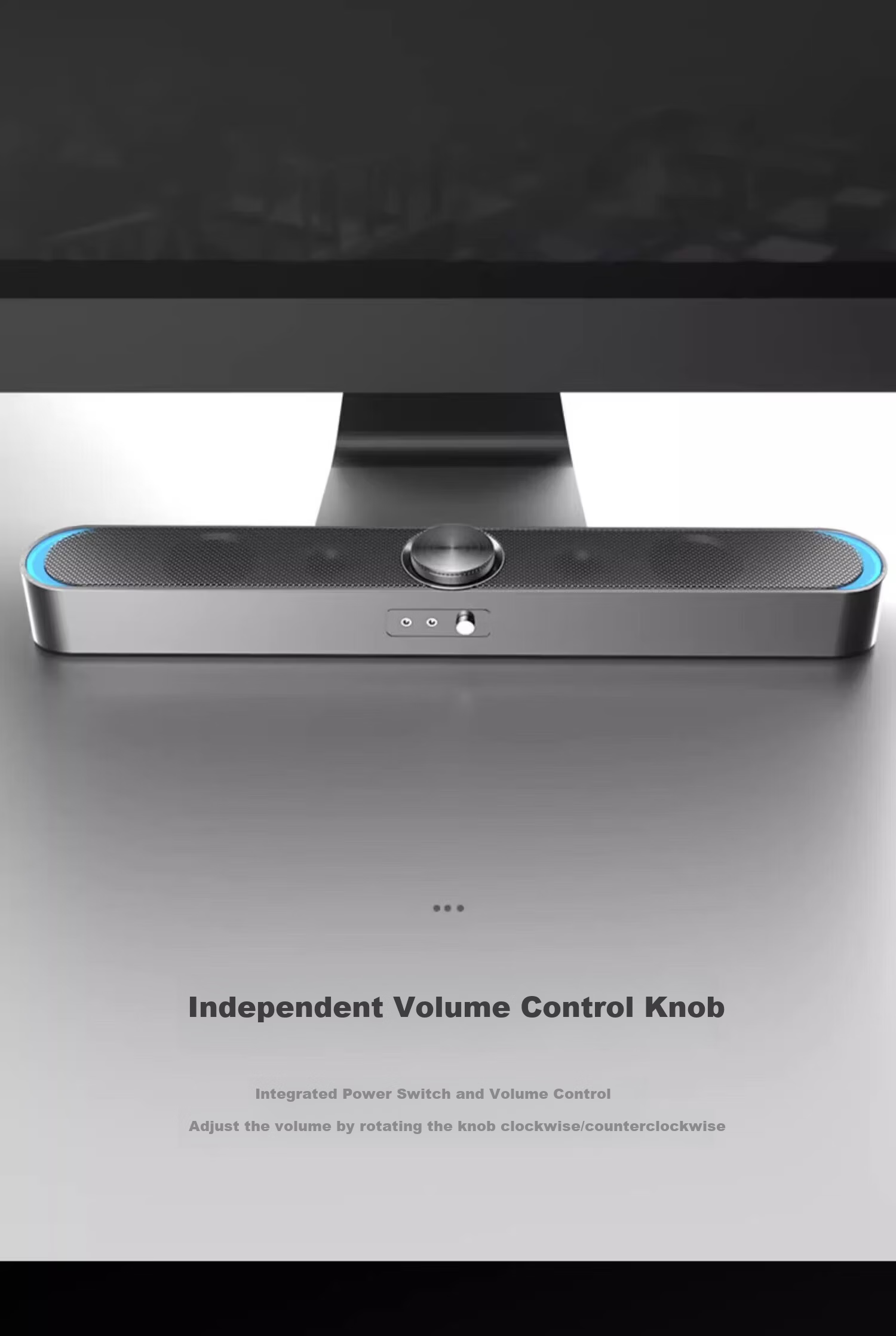 SADA V-198 USB Wired Multimedia Desktop Microphone Speaker Combo with Subwoofer for Computer Laptop Home Use 3