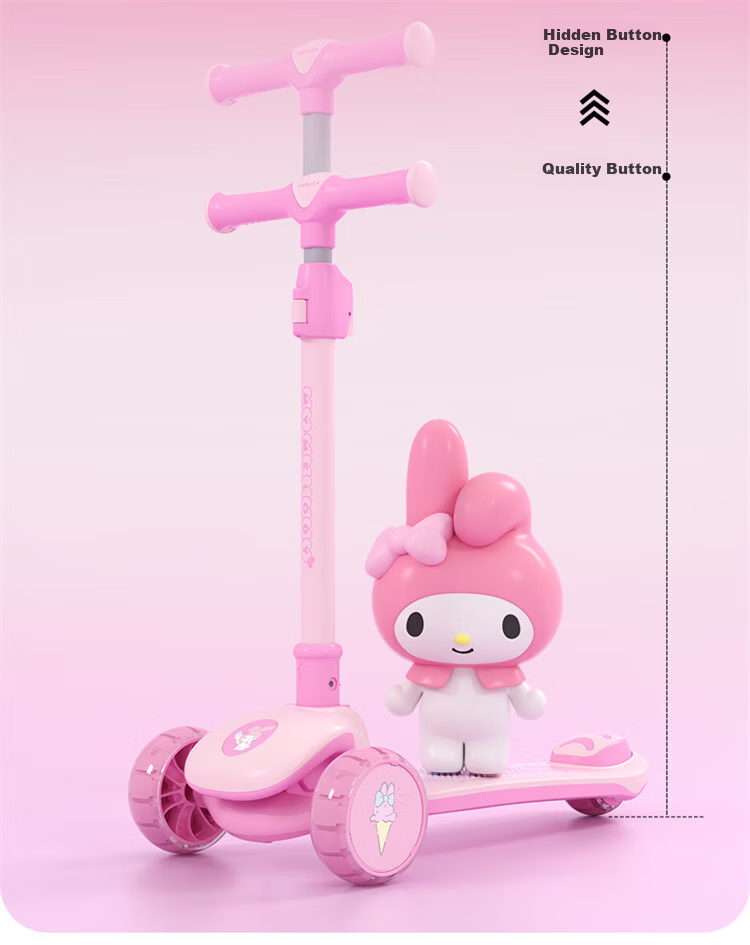 Mesuca Children's Scooter: Rideable, Pushable, And Sliding Two-In Multifunctional Walker with Flashing Lights, Foldable, And Adjustable Height 4