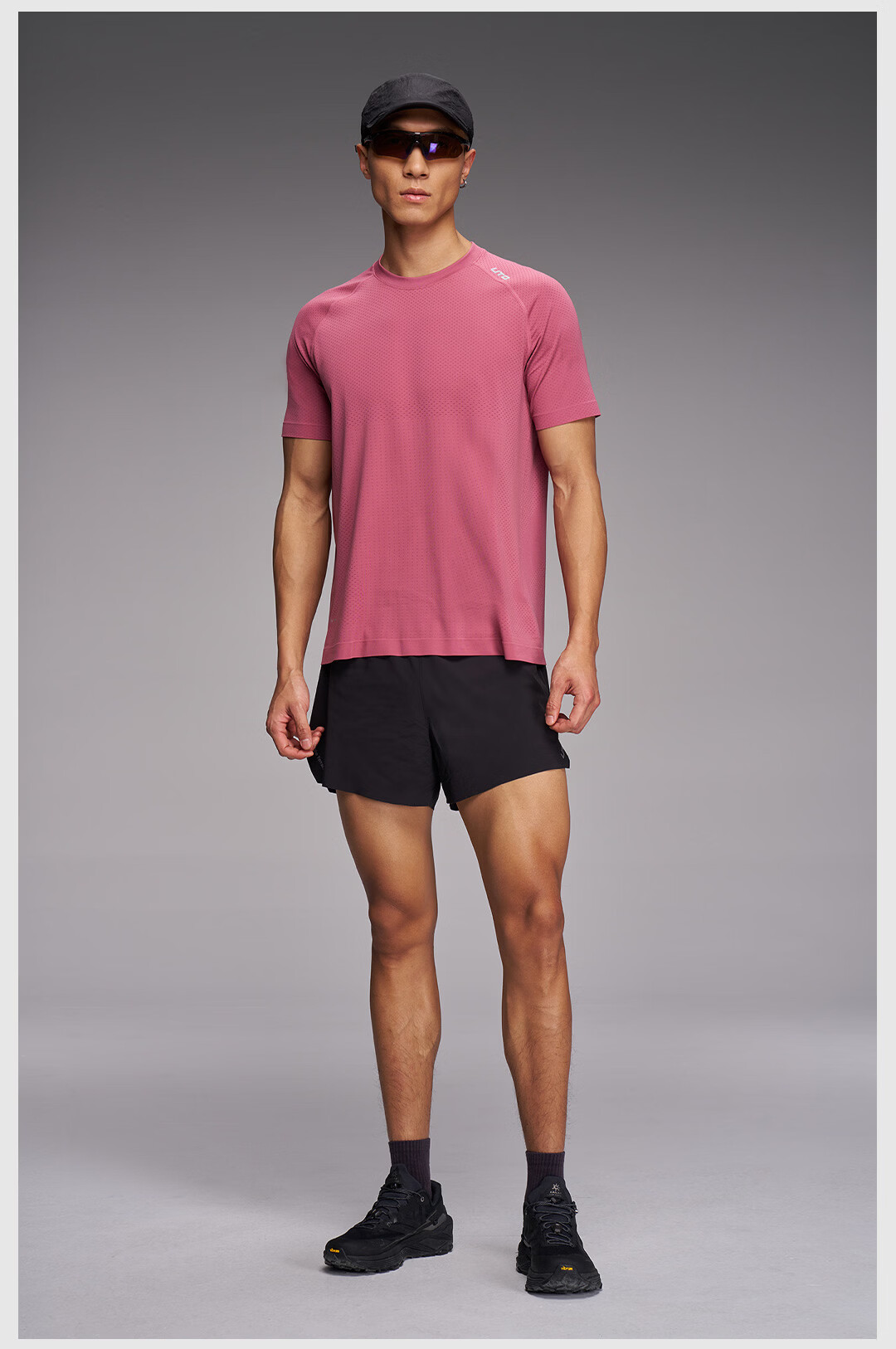 UTO Coolmax Quick-Dry T-Shirt Unisex Sports Short Sleeve Quick-Dry Shirt Pink Grapefruit Orange (Women's) M 16