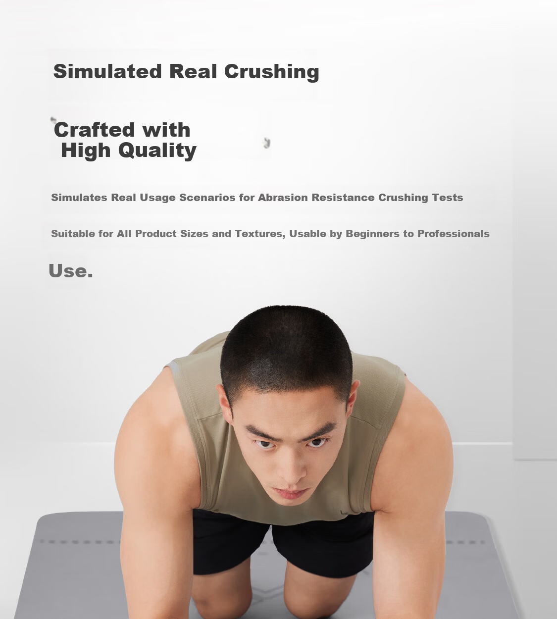 Keep Multifunctional Yoga Mat Fitness Mat Ab Wheel Training Mat Jump Rope Aerobics Wear-Resistant Non-Slip Professional Men's Bamboo Moon Gray 10