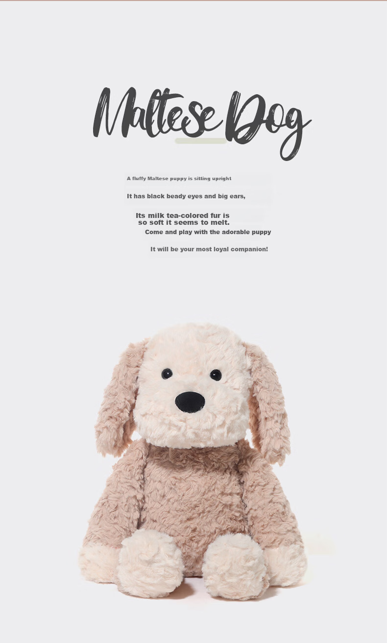 Huang En Puppy Plush Toy Soothing Sleep Doll Cuddle Pillow Cute Stuffed Animal Girl Birthday Gift 3