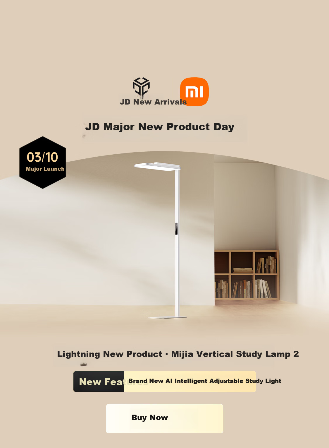 Mijia Xiaomi Vertical Study Lamp 2 Smart Eye Protection Floor Lamp Desk Lamp with Rotatable Lamp Head 1