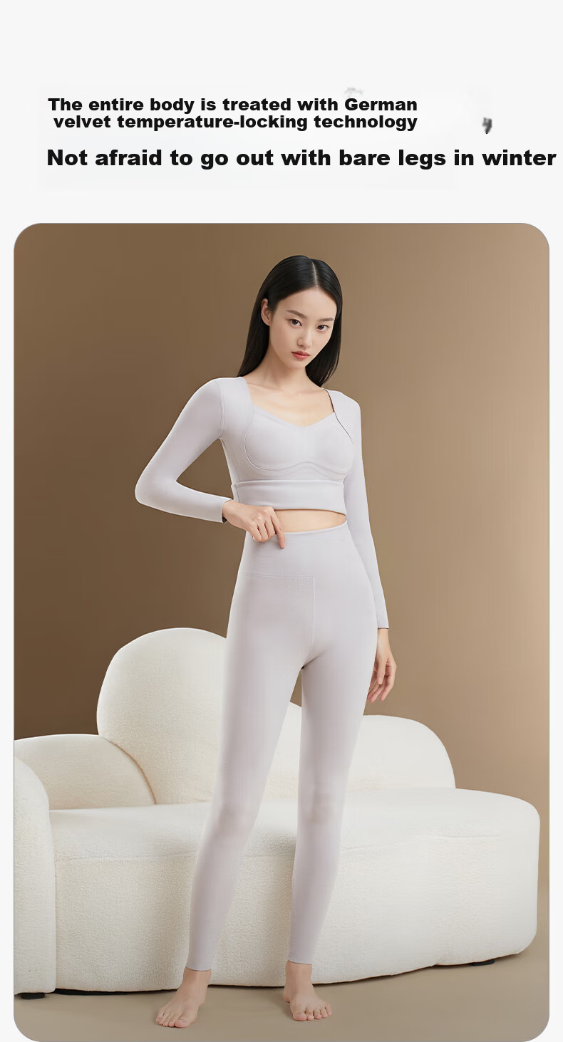 Herbal Original Thickened Thermal Pants Women's Autumn Base Layer Derong Heat-Generating Cashmere Protein Seamless High-Waist 10A Antibacterial Thread Pants 5