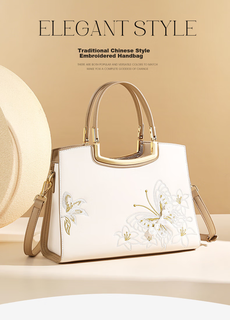 TUCANO Women's 2026 Cowhide Shoulder Bag Chinese Style Embroidery New Chinese Crossbody Handbag Mother's Day Birthday Gift 1