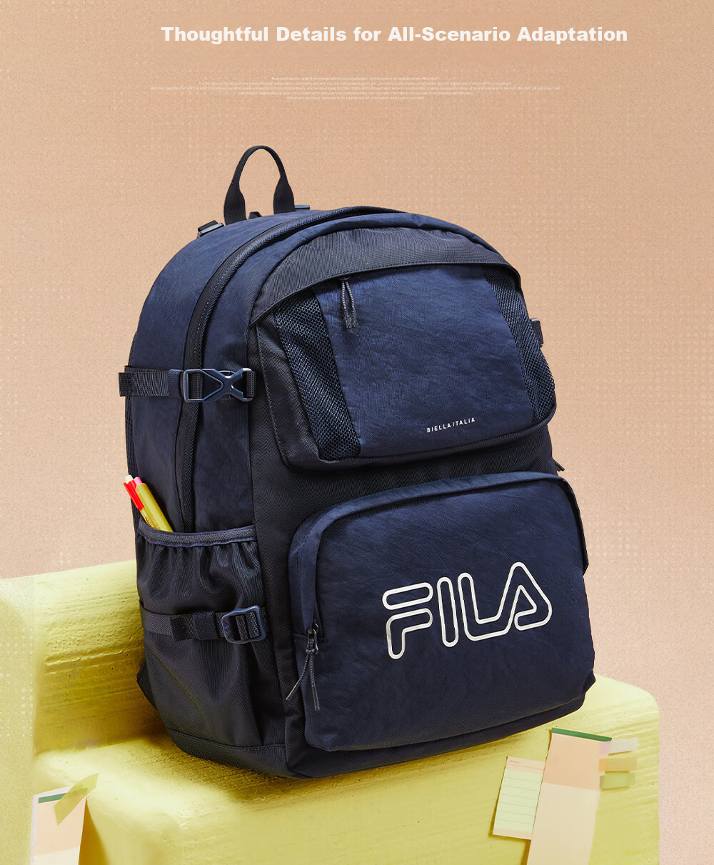FILA Kids Backpack 2026 Large Capacity Junior High School Student Shoulder Bag for Boys and Girls 10