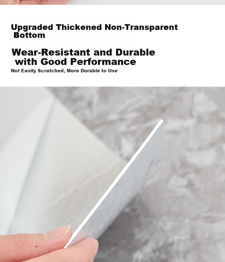 Oumai Imitation Tile Wall Stickers Self-Adhesive Waterproof Moisture-Proof Wear-Resistant Decorative Wall Renovation Frost White 10 Pieces 6
