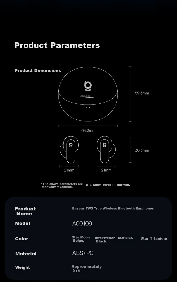 BASEUS Inspire XP1 In-Ear True Wireless Bluetooth Earphones Noise Cancelling Compatible with Apple Huawei OPPO Phones Sound by Bose Acoustic Architecture 42