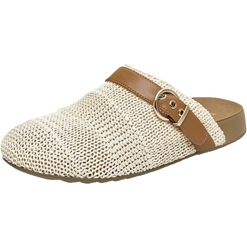 Tianmeiyi Vintage Woven Birkenstock Style Open-Toe Slip-On Women's Thick-Soled Sandals 2026 Summer New Arrival