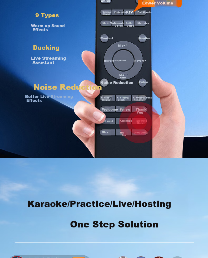 Cuckoo G20 Wireless Live Sound Card Set Headset Microphone Integrated Neckband Open Outdoor Internet Celebrity Singing Equipment Live Streaming 10