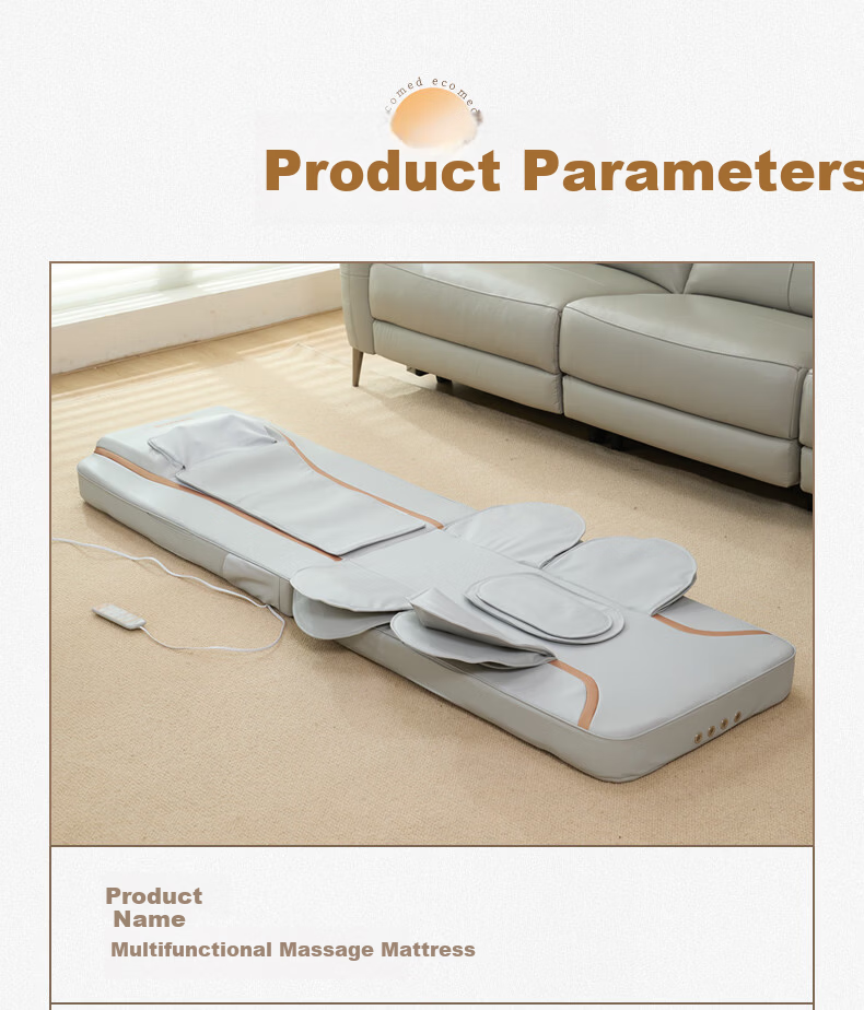 Ecomed German Full Body Massage Mat Recliner Home Massage Bed Shoulder Neck Waist Back Leg Massager Gift for Parents Elders Practical Birthday Present 30