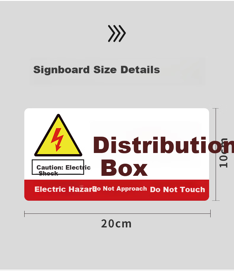 Yijuzhangning PVC Caution Electric Shock Safety Sign Sticker, Hazard Warning Label, 10 Pieces, 5*10cm 2