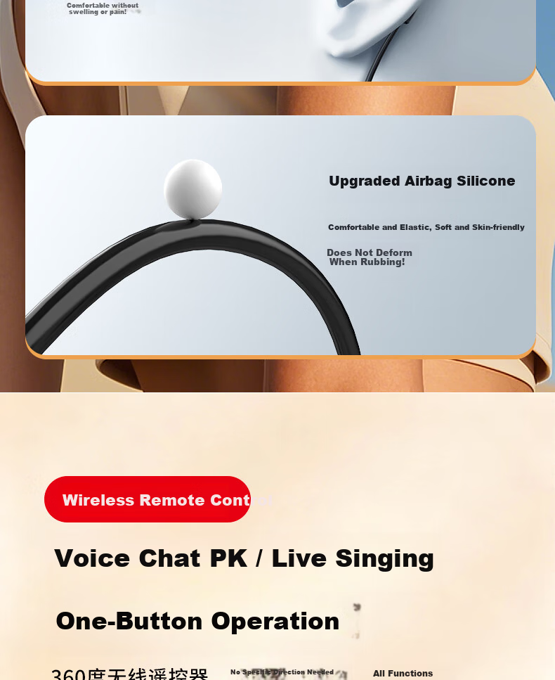 Cuckoo G10T Wireless Live Sound Card Set Headset Microphone Integrated Neckband Open Outdoor Internet Celebrity Singing Equipment Live Streaming 6