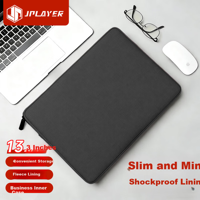 JPLAYER Laptop Sleeve Protective Case for Lenovo Xiaoxin Xiaomi Huawei MateBook 13 Apple MacBook 13.3 Inch Storage Bag Black