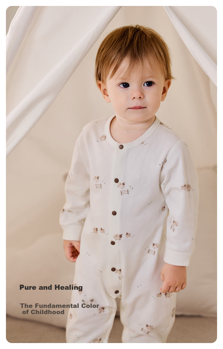 Babylove Baby Romper Spring and Autumn Cotton Newborn Unisex Long Sleeve Bodysuit Crawling Suit 6