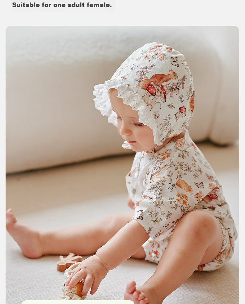 OAK FAMILY Newborn Baby Clothes Early Autumn Romper Thin Baby Bodysuit Pear Orchard 90cm 8