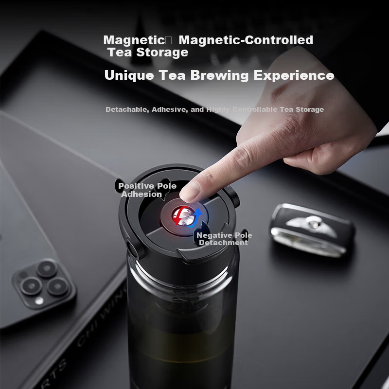 ENO Magnetic Infuser Tea Cup Men Tea Water Separation Tritan Water Bottle High Temperature Resistant Food Grade Suitable for Boiling Water