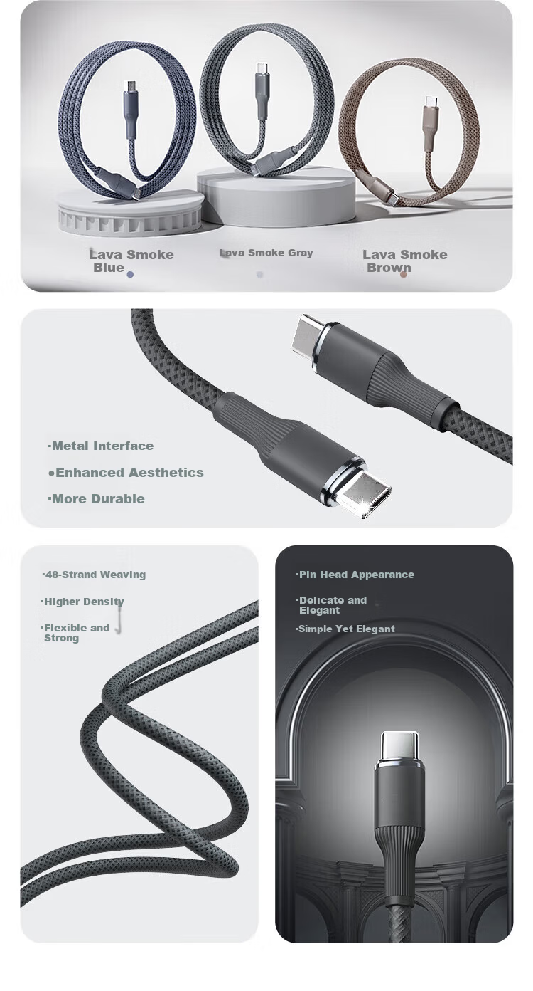 Oumake Apple 15 Charger Cable 16/17 Pro Max Data Cable Type-C Fast Charging iPhone Car Laptop iPad MacBook 4