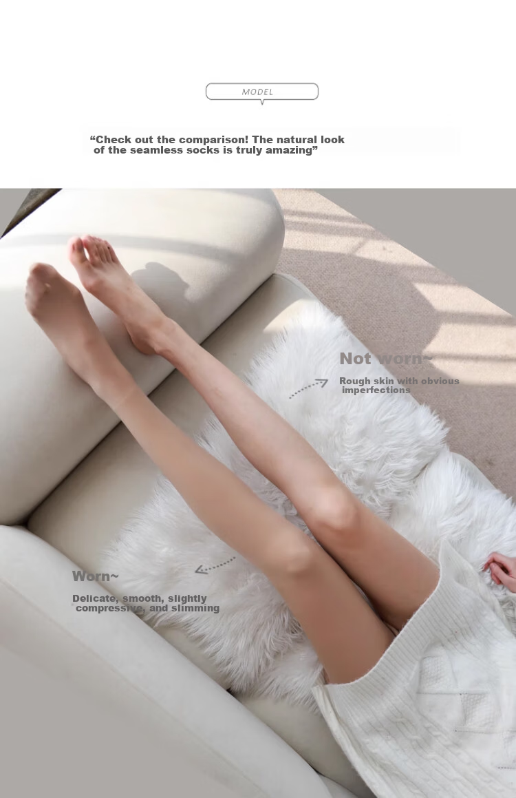 Youkeshu Women's Autumn Winter Fleece-Lined Warm Anti-Snag Sheer Tights High-Waist Slimming Leggings 7