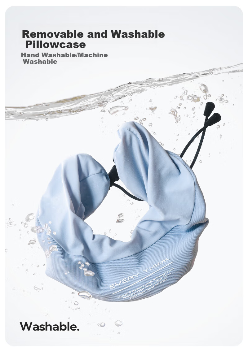 Sleep Cave Small Lotus U-Shaped Neck Pillow Travel Pillow Airplane Neck Support Pillow Everythink Portable Neck Protection Sleep Aid 7