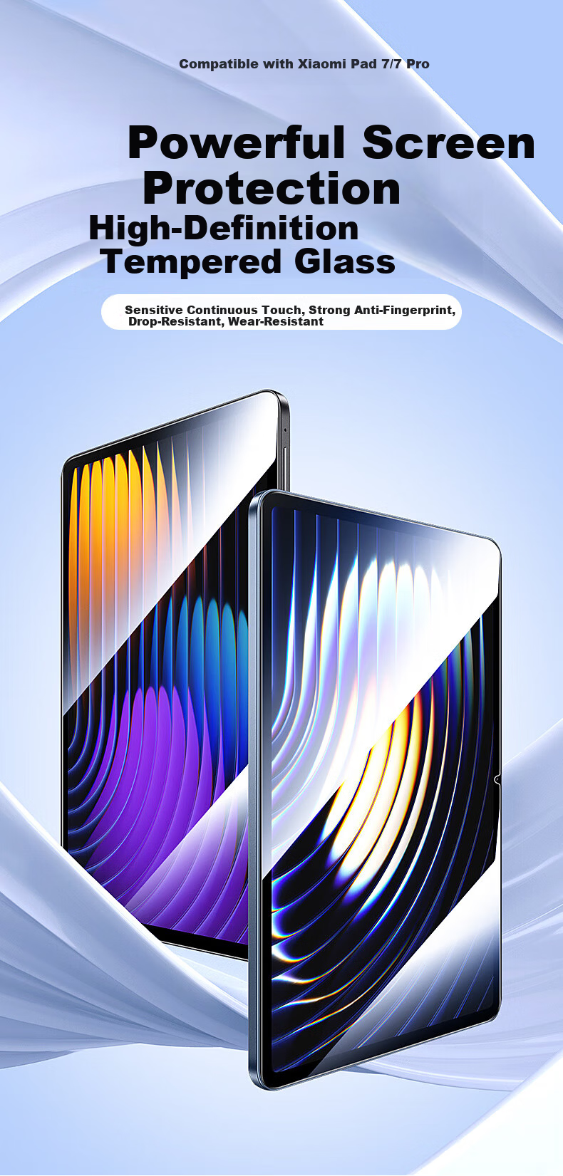 Pisen Tempered Glass Screen Protector for Xiaomi Pad 8/8 Pro/7/7 Pro 11.2-inch 2025 New MI8/8 Pro Anti-Drop HD Protective Film with Installation Tool 1