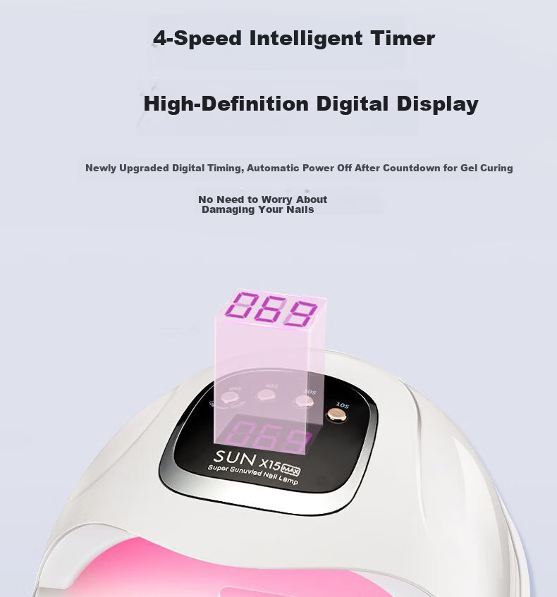 Feihou High-Power Quick-Dry Nail Lamp UV LED Gel Nail Dryer Red Light Nail Polish Curing Lamp Non-Blackening Professional Nail Salon Use 4