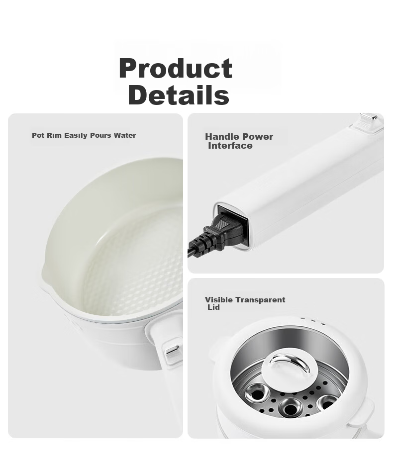 Modong Electric Cooking Pot Multifunctional Electric Hot Pot 3L Small Hot Pot Electric Steamer Cooker All-in-One High Power Multi-Purpose Pot MD-DZG34-L 17