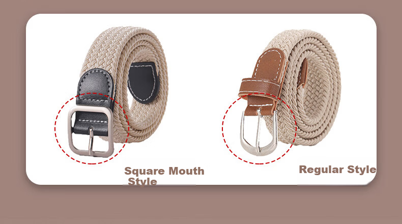 HOCR Canvas Belt Ins Style Woven Elastic Waistband Comfortable Breathable Unisex Jeans Belt 17
