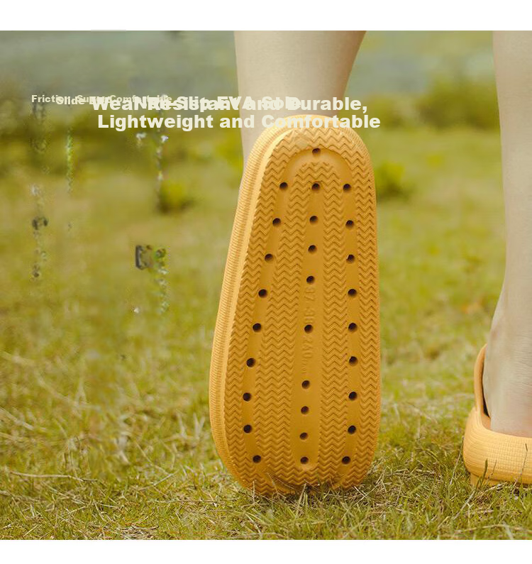 GUOLUOFEI Thick Sole Slippers with Cloud-Like Comfort Unisex Summer Indoor Height-Increasing Oversized Couple Slides 6