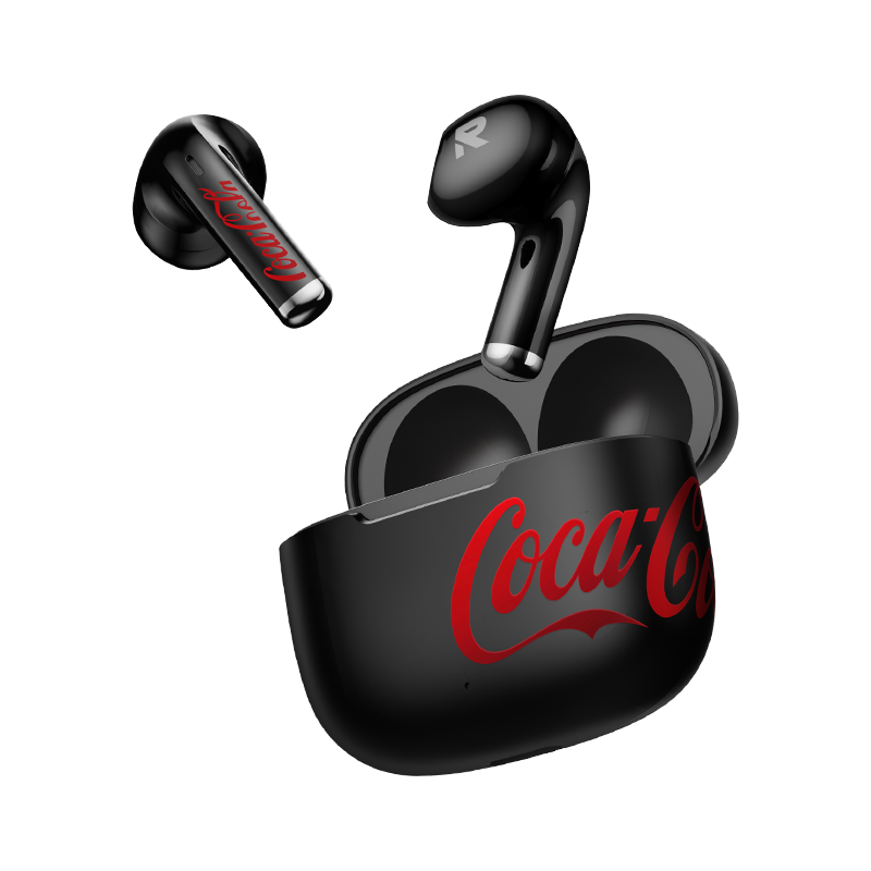 Coca-Cola T65 True Wireless Bluetooth Earbuds Semi-In-Ear Music Sports Gaming Headphones Long Battery Life Bluetooth 6.0 Gift for Men and Women Compatible with Apple Xiaomi Huawei