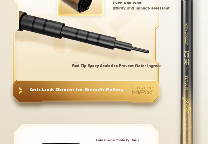 Chuangweiling Tian Feifan Master Ultra-Light Multi-Purpose Fishing Rod Super Light Hard Carbon Crucian Carp Rod 6.3m 41