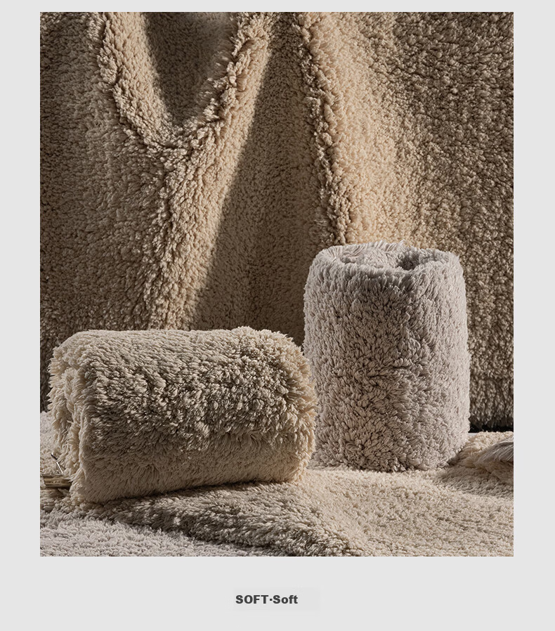 Faleju Bathroom Absorbent Thickened Pure Cotton Floor Mat Bedroom Entrance Mat Non-Slip Mat Hotel Floor Towel 40*60cm 11