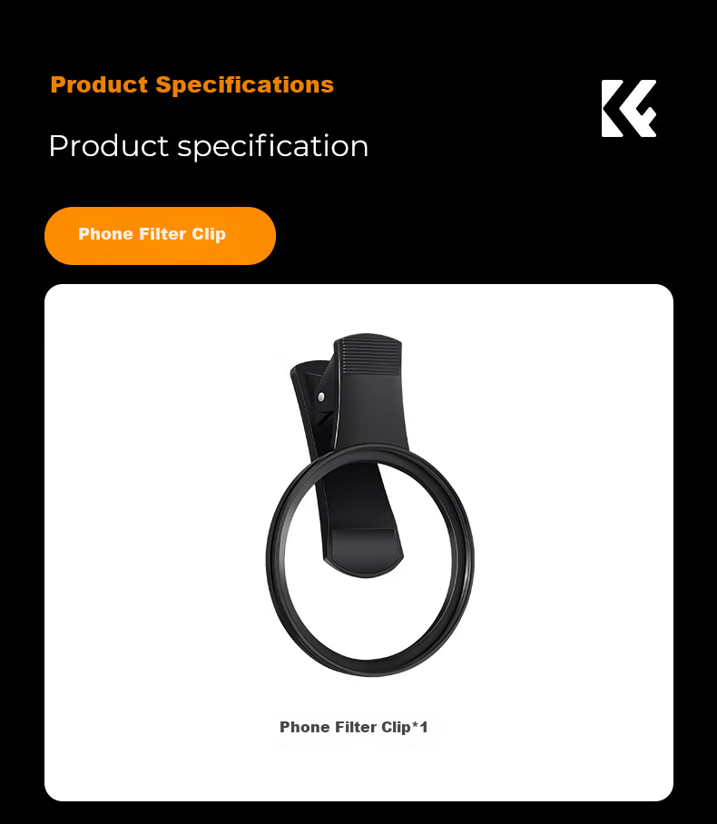 Zhuoer Polarizing Filter for Huawei, Xiaomi 15 Ultra And Apple Phones, Professional CPL Polarizing Filter, 67mm Phone Clip Shooting Tool, ND Filter 8