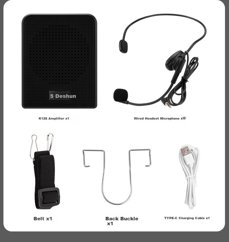 DESHUN Little Bee Voice Amplifier Teacher Lecture Microphone Tour Guide Outdoor Speaker Amplifier 13