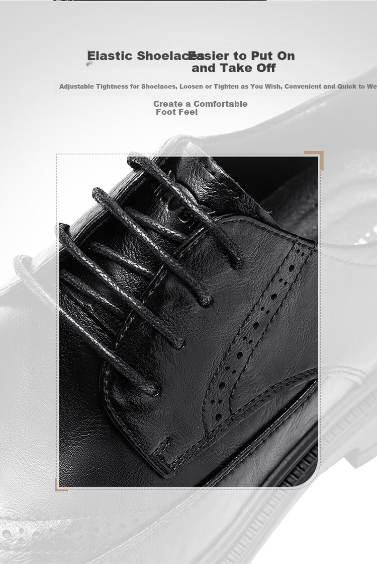 G.N.Shi Jia Men's Leather Shoes, Summer Hollow Breathable Brogue Carved Shoes, British Retro Business Formal Shoes for Me 41