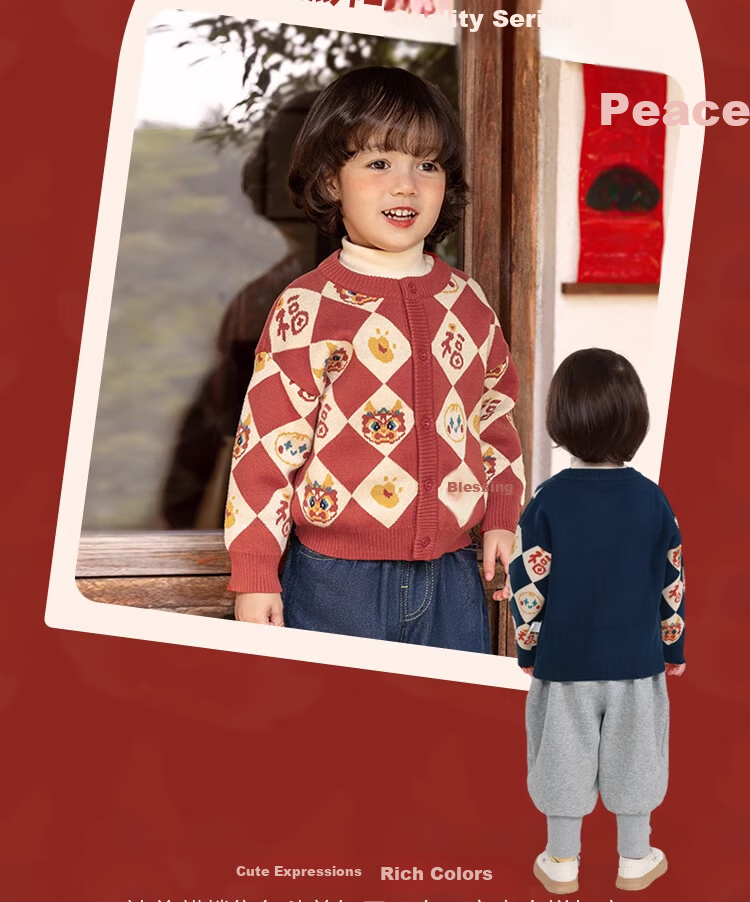 Ciciibear Boys' Cardigan Sweater, Winter Children's Coat, Warm Outerwear for Baby Boys And Girls, Knitted Top 4