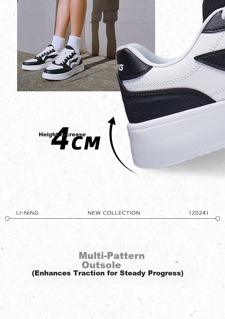 LI-NING Yuanbao Classic Casual Men's Sneakers Soft Sole Comfortable Lightweight Breathable White Sports Shoes for Men 6