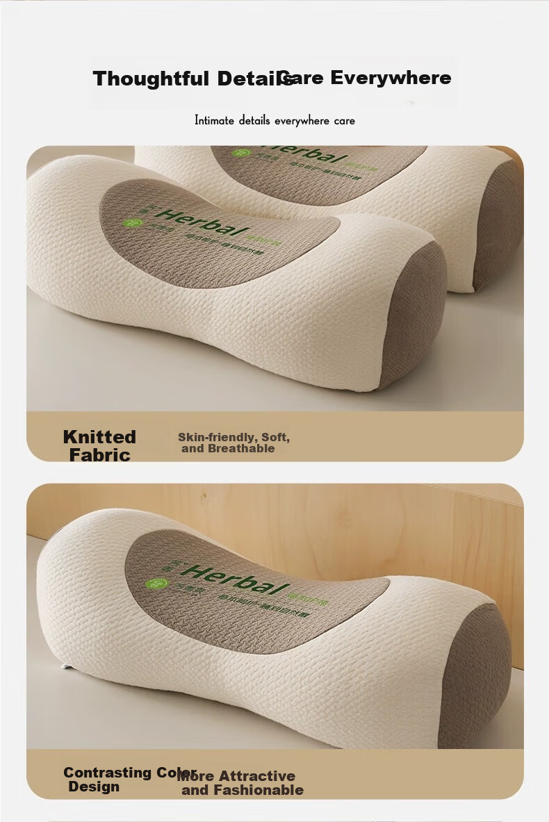 Chuangmaishi [Class A] Cervical Pillow Neck Support Pillow 100% Buckwheat Pillow for Men Anti-Curved Traction Round Pillow Nap Pillow 8