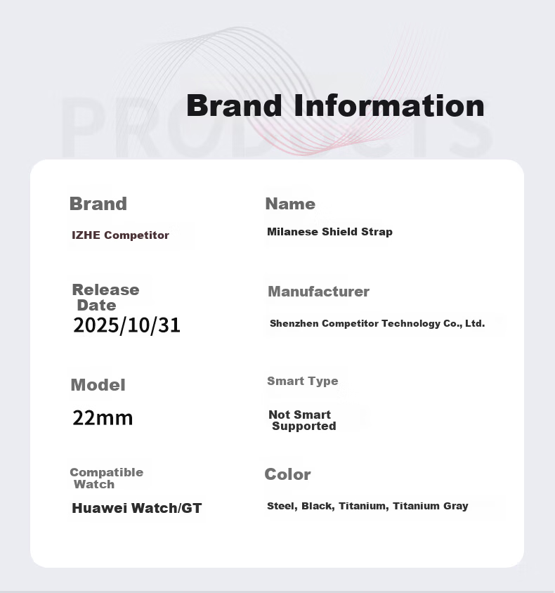 Competitor Milanese Stainless Steel Magnetic Strap for Huawei GT6/GT6 Pro/GT5/GT4/GT3 Pro Watch, Breathable Metal Band for Men, 46mm Business Wristband 2