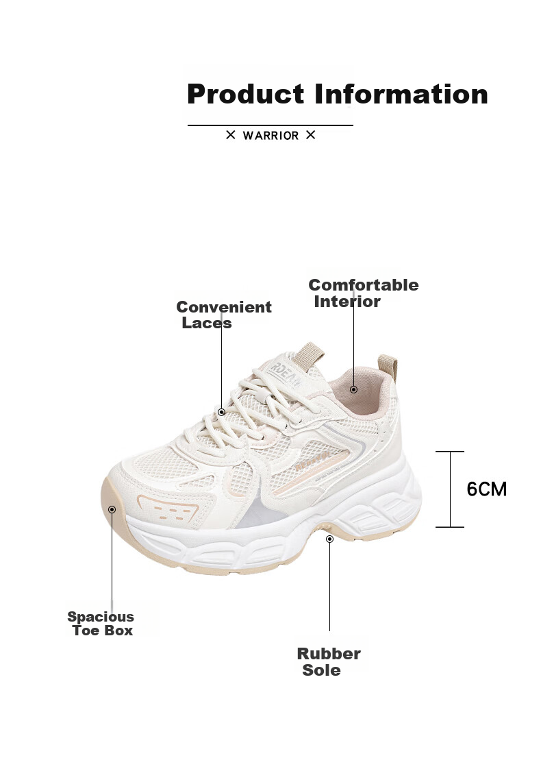 Cartelo Crocodile Thick Sole Dad Shoes Women's White Sneakers Spring Mesh Breathable Comfortable Sports Shoes 1675 Mika Size 37 5